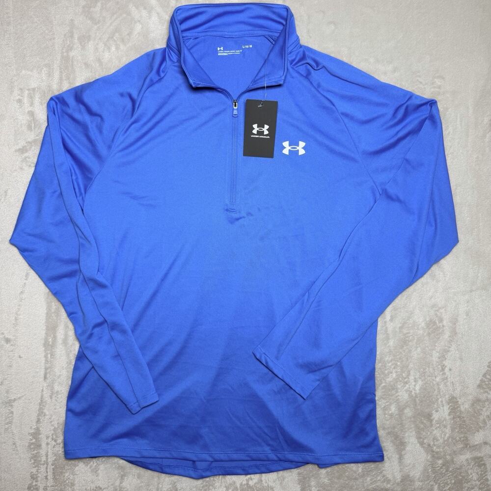 Under Armour Men's Long Sleeve 1/4 Zip Performance Shirt - Royal Blue